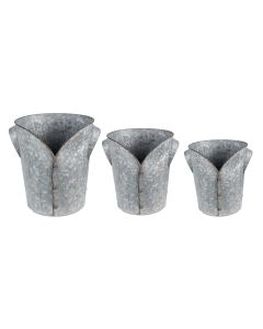 Decoration plant holder (3) Ø 25x28 / Ø 21x24 / Ø 17x20 cm - set (3)