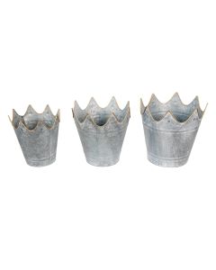 Decoration plant holder (3) Ø 29x29 / Ø 26x27 / Ø 22x24 cm - set (3)