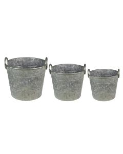 Decoration plant holder (3) Ø 32x25 / Ø 29x23 / Ø 26x21 cm - set (3)