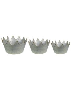 Decoration plant holder (3) Ø 43x21 / Ø 40x20 / Ø 33x18 cm - set (3)