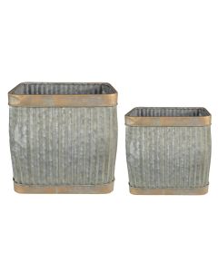 Decoration plant holder (2) 38x27x39 / 32x21x31 cm - set (2)