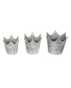 Decoration plant holder (3) Ø 24x22 / Ø 21x19 / Ø 19x17 cm - set (3)