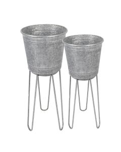 Decoration plant holder (2) Ø 35x31/87 / Ø 31x27/76 cm - set (2)