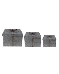 Storage box (3) 24x24x18 / 20x20x15 / 16x16x12 cm - set (3) 