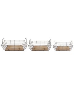 Baskets (set 3) 35x25x11 / 31x21x9 / 27x17x6 cm - set (3) 