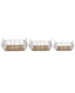 Baskets (set 3) 35x25x11 / 31x21x9 / 27x17x6 cm - set (3)