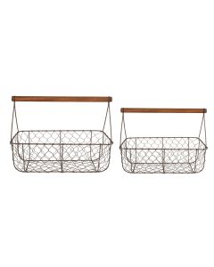 Baskets (set 2) 36x17x12/27 / 32x15x10/22 cm - set (2) 