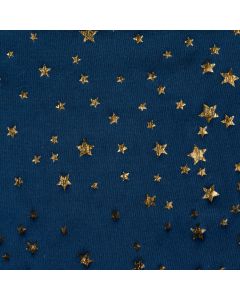 Flame Retardant Star Design Decoration Fabric blue/gold 112cmx25mtr