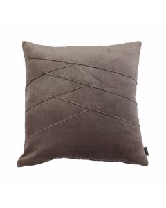 Uneven Pintuck Cushion taupe 45x45cm
