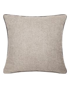 Wool Imitation Leather Cushion taupe 45x45cm