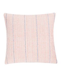 Vertical Stripe Cushion orange blue 45x45cm