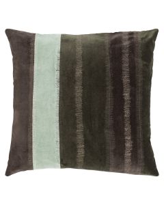 Velvet Stripe Cushion green 50x50cm