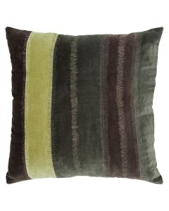 Velvet Stripe Cushion green 50x50cm