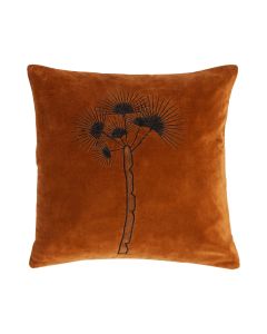 Palm Tree Velvet Cushion beige 45x45cm
