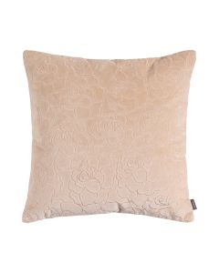 Rose Embroidery Cushion beige 45x45cm