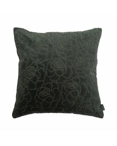 Rose Embroidery Cushion green 45x45cm