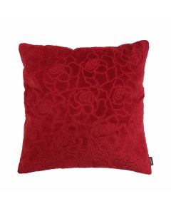 Rose Embroidery Cushion red 45x45cm