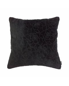 Rose Embroidery Cushion black 45x45cm