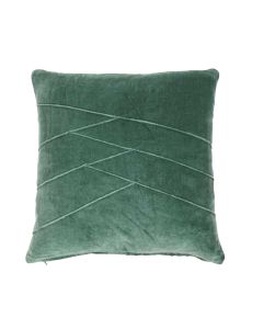 Uneven Pintuck Cushion blue green 45x45cm