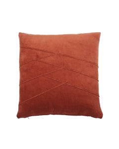 Uneven Pintuck Cushion orange 45x45cm