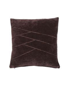 Uneven Pintuck Cushion brown 45x45cm