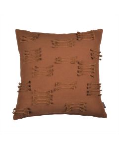 Uneven Ruffle Cushion brown 45x45cm