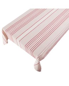 Multi Stripe Tablecloth Textile pink red 140x250cm