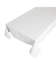 Medium Fine Stripe Tablecloth Textile licht grey 140x250cm