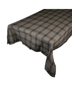 Black Check Tablecloth Textile sage 140x300cm