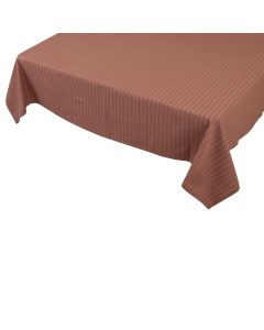 Pinstripe Tablecloth Textile cafe brown 140x300cm