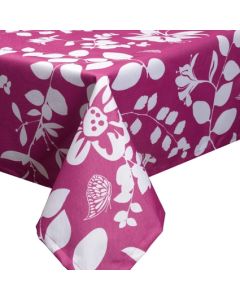 Outdoor Floral Tablecloth Textile pink 142x220cm