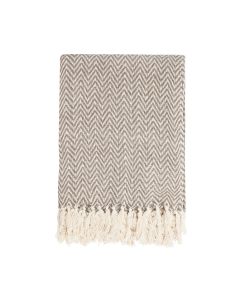 Zigzag Recycled Throw taupe 130x170cm