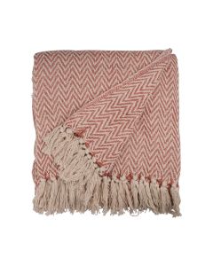 Zigzag Recycled Throw pink 130x170cm