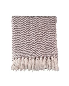 Zigzag Recycled Throw brown 130x170cm