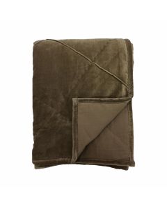 Velvet Pintuck Quilted Throw taupe 130x170cm