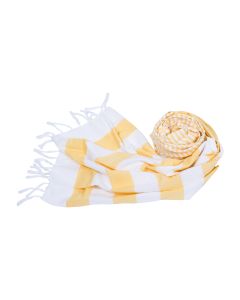 Hammam Towel mimosa yellow/white 90x180cm