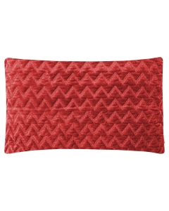 Zigzag Velvet Cushion red 30x50cm