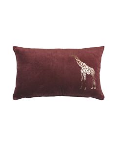 Giraffe Foil Cushion bordeaux 30x50cm