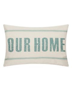 Our Home Text Cushion green 40x60cm
