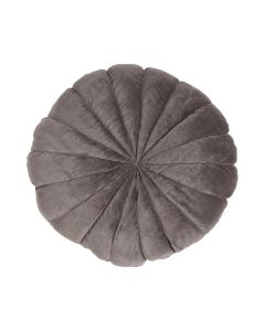 Flower Cushion dark grey dia40x12cm