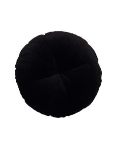 Flower Cushion black dia40x12cm