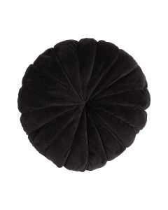 Flower Cushion black dia40x12cm