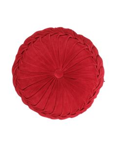 Kanan Velvet Cushion red dia40x10cm