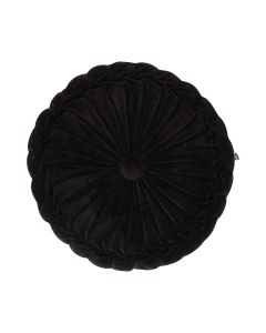 Kanan Velvet Cushion black dia40x10cm