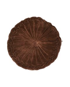 Kanan Velvet Cushion brown dia40x10cm