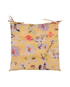 Valerie Flower Print Outdoor chair cushion yellow 40x40cm+3cm