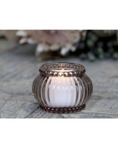 Tealight Holder w. grooves & pearl edge