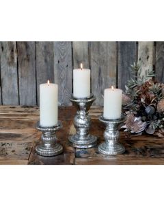 Candlestick w. grooves f. pillar candle