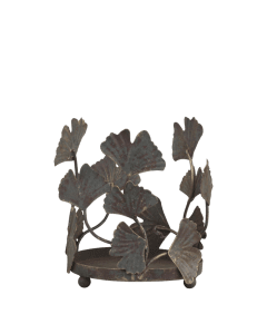 Candlestick w. leaf decor