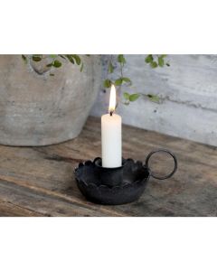 Chamberstick for short dinner candle